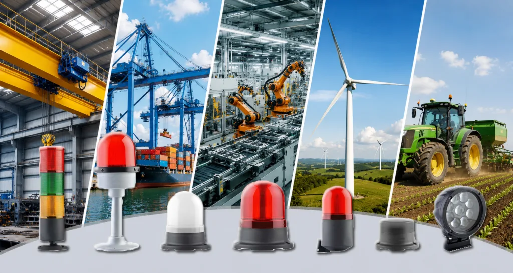 visual and audible signalling industrial machinery